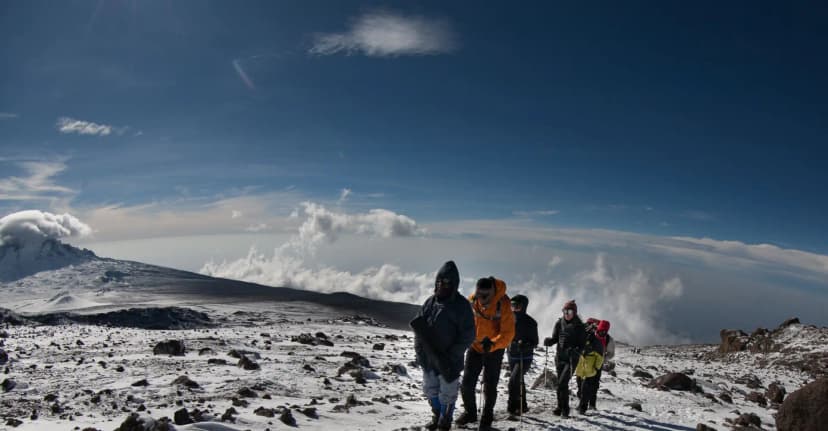Celebration at Uhuru Peak